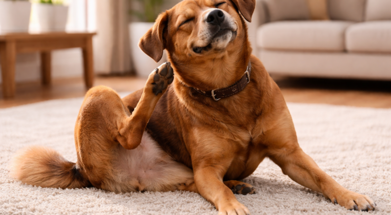 Cachorro se coçando