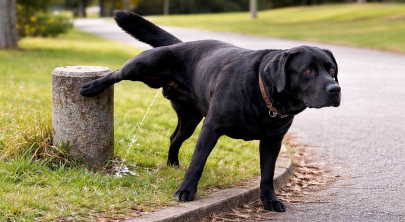Cachorro fazendo xixi com sangue